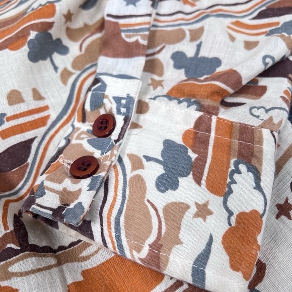 1970s RARE MOD Novelty Mac Shapely 15 1/2 Button Up Dress shirt Groovy Disco - Picture 6 of 11